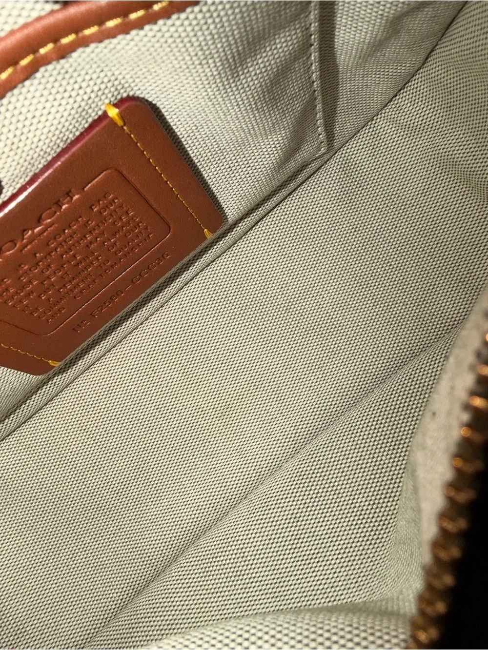 Coach Waverly Leather Shoulder Bag Olive Green Gold Hardware